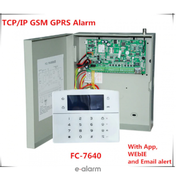 FC7640 IP+ FC-7640LCD-T Πίνακας συναγερμού TCP/IP και με πλακέτα GSM/GPRS με πληκτρολόγιο αφής FOCUS FC7640 IP+ FC-7640LCD-T Πίνακες συναγερμών